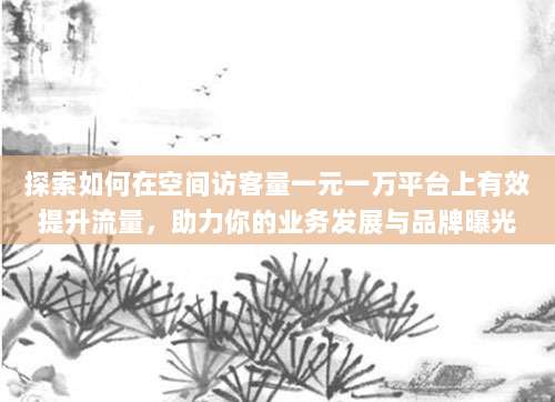 探索如何在空间访客量一元一万平台上有效提升流量，助力你的业务发展与品牌曝光