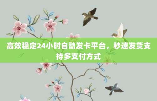 高效稳定24小时自动发卡平台,秒速发货支持多支付方式