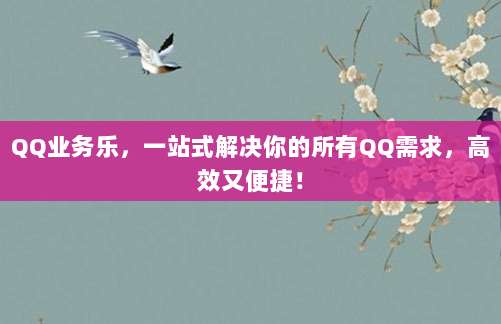 QQ业务乐，一站式解决你的所有QQ需求，高效又便捷！